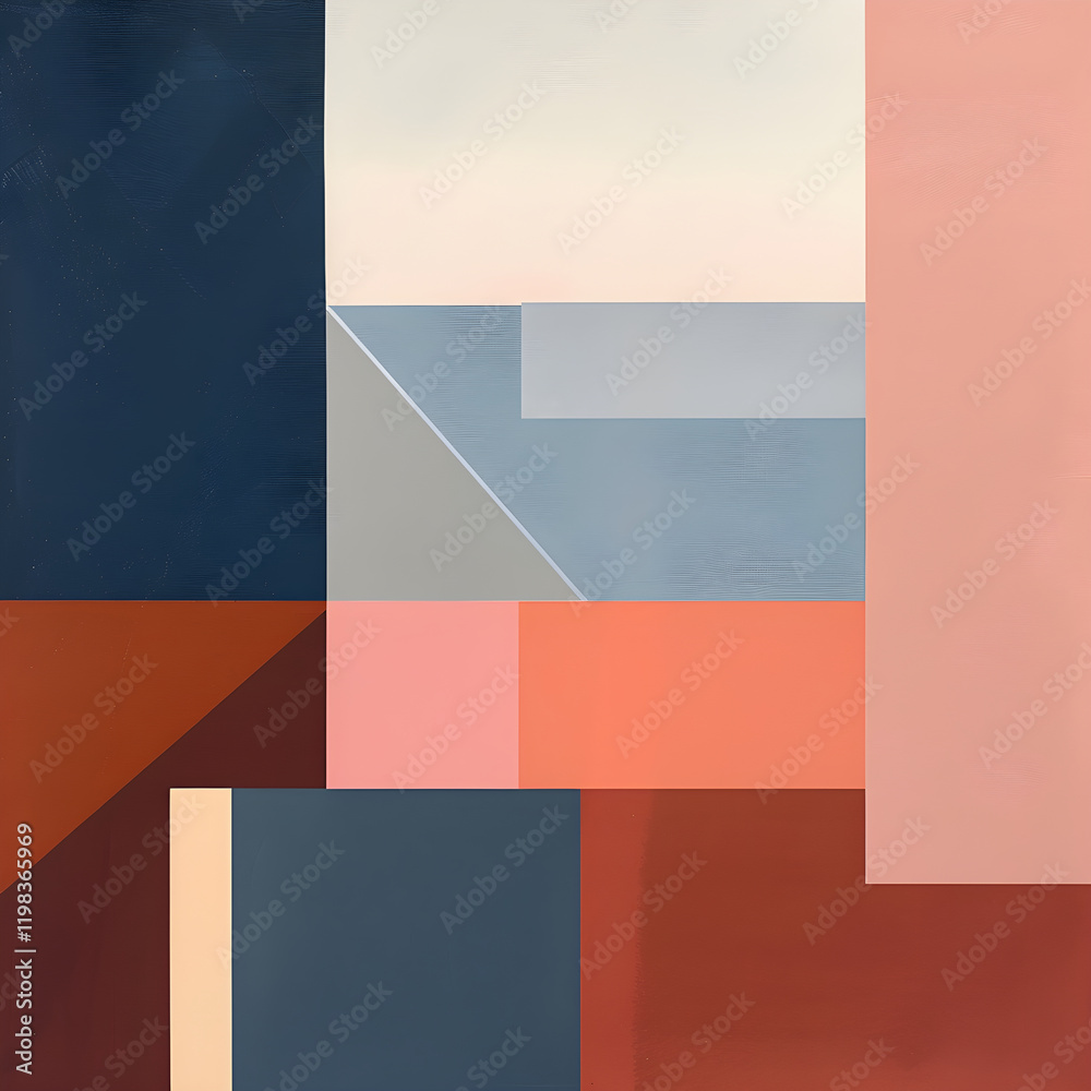 Fototapeta premium Unearthing the Coalescence of Geometry and Art in a Modern Visual Symphony