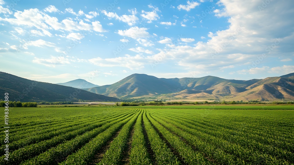 A vast marijuana field, with beautiful mountain views A vast marijuana field, with beautiful mountain views