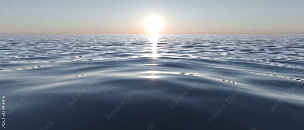 Obraz premium Calm ocean at sunset.