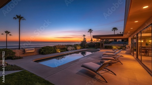 Oceanfront Luxury Home at Sunset  California Coastal Residence