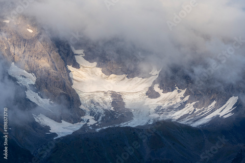 USA, Alaska, Chugach National Forest. Glacier in the Kenai Mountains. photo