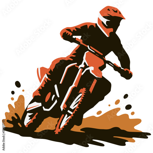 Motocross Racing Illustration.