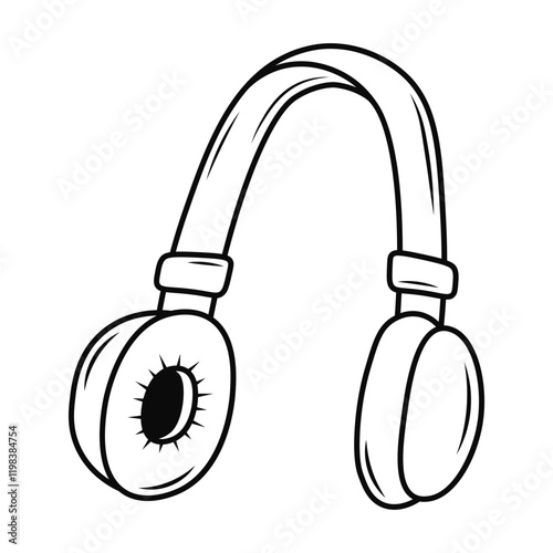 Podcast Doodle Illustration. Isolated on White Background