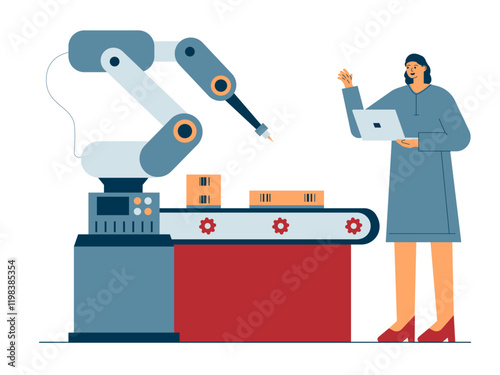 Wallpaper Mural Industry illustration. Flat vector illustration Torontodigital.ca