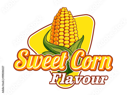 sweet corn flavour logo text editable text effect font style template design typography