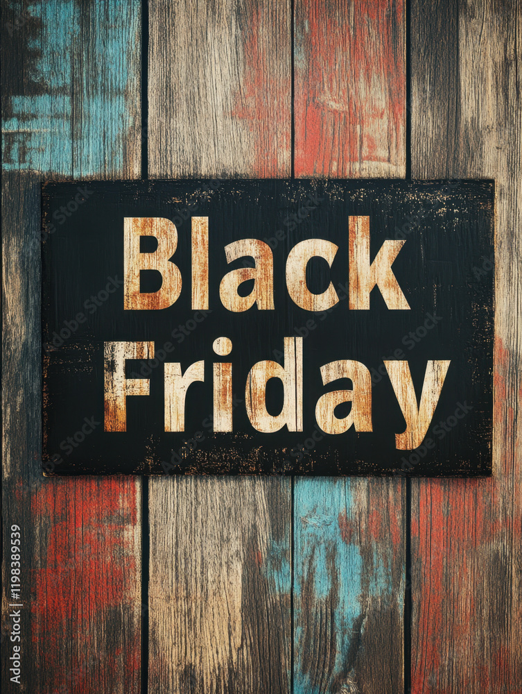 3d text Black Friday on wooden wall background 3d text Black Friday on wooden wall background