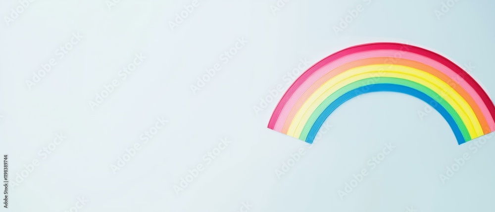 Uplifting Rainbow at Bottom of Grey Sky