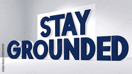 Stay Grounded Words Three Dimensional Design