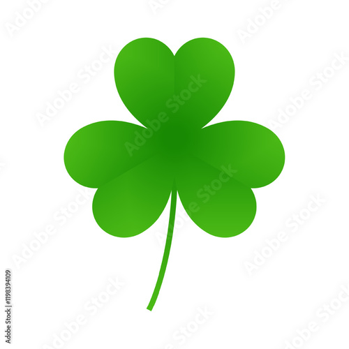 green three leaf shamrock design vector illustration isolated on white background