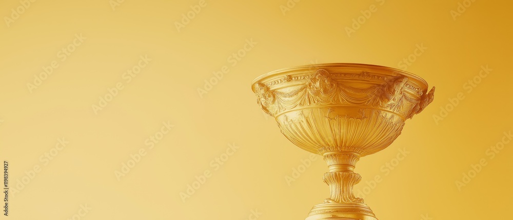 Ornate Bowl on Pedestal, Ceramic Decorative Object in Antique Style, Artwork Displayed in Interior Setting Ornate Bowl on Pedestal, Ceramic Decorative Object in Antique Style, Artwork Displayed in Interior Setting