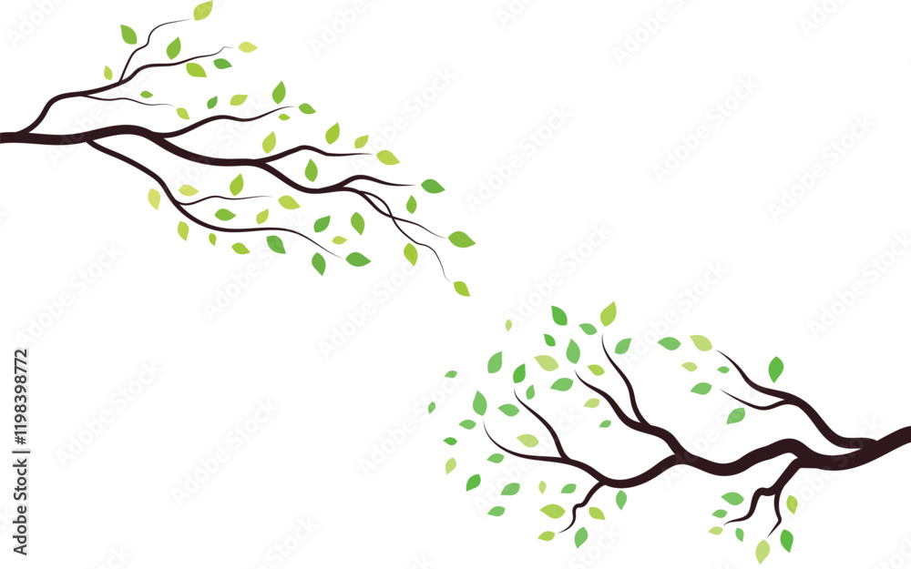 Tree branch vector ilustration design Tree branch vector ilustration design