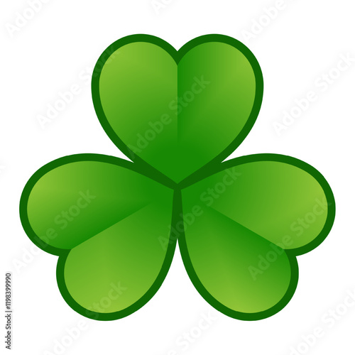 Irish shamrock three leaf clover symbol of Ireland vector illustration