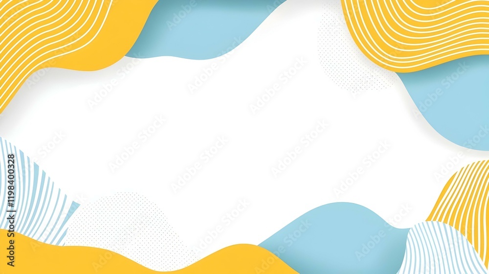 Obraz premium Dynamic yellow and blue abstract frame, vibrant colors intertwining, creating a sense of movement and energy, evoking creativity and modernity.