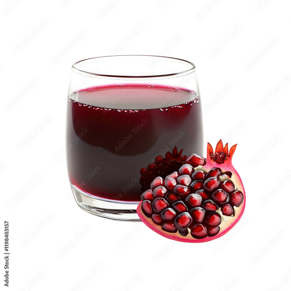 Refreshing Glass of Pomegranate Juice with Pomegranate Seeds Refreshing Glass of Pomegranate Juice with Pomegranate Seeds