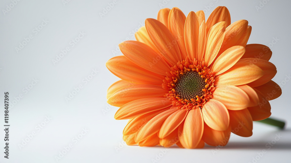 Vibrant Orange Flower with Petals Radiating Beauty Against a Soft Background Perfect for Nature and Floral Photography Projects Vibrant Orange Flower with Petals Radiating Beauty Against a Soft Background Perfect for Nature and Floral Photography Projects