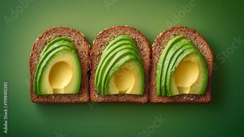 Sliced Avocado toast minimalist heathy food