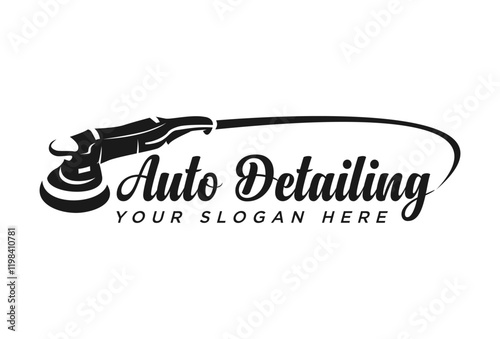 Auto detailing logo design vector template