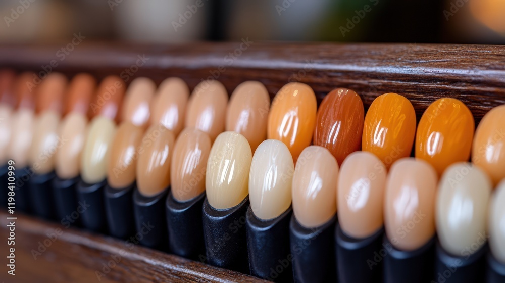 Teeth shade guide, dental clinic, close-up Teeth shade guide, dental clinic, close-up