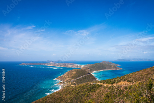 фотографія Breathtaking view of Soldier Bay along Sound Road on the island of Virgin Gorda in the British Virgin Islands