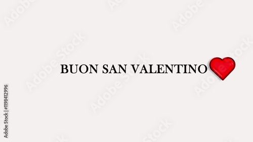 A clean and elegant lower third animation featuring a red heart that reveals the Italian text 