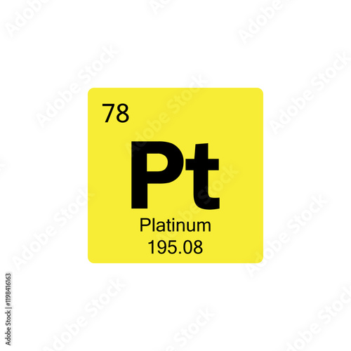 periodic table Platinum colored icon