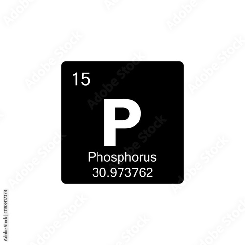 periodic table Phosphorus glyph icon