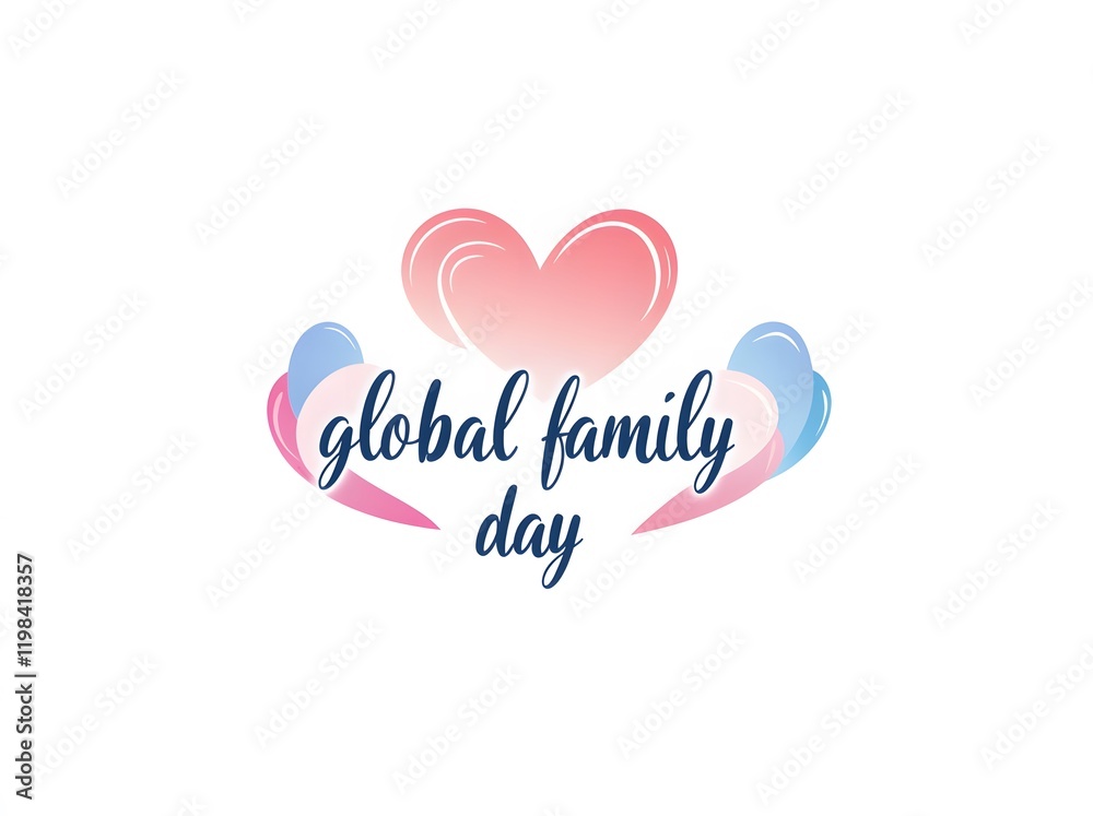 Global Family Day Baner Design for use. Happy Family. Global Family Day Baner Design for use. Happy Family.