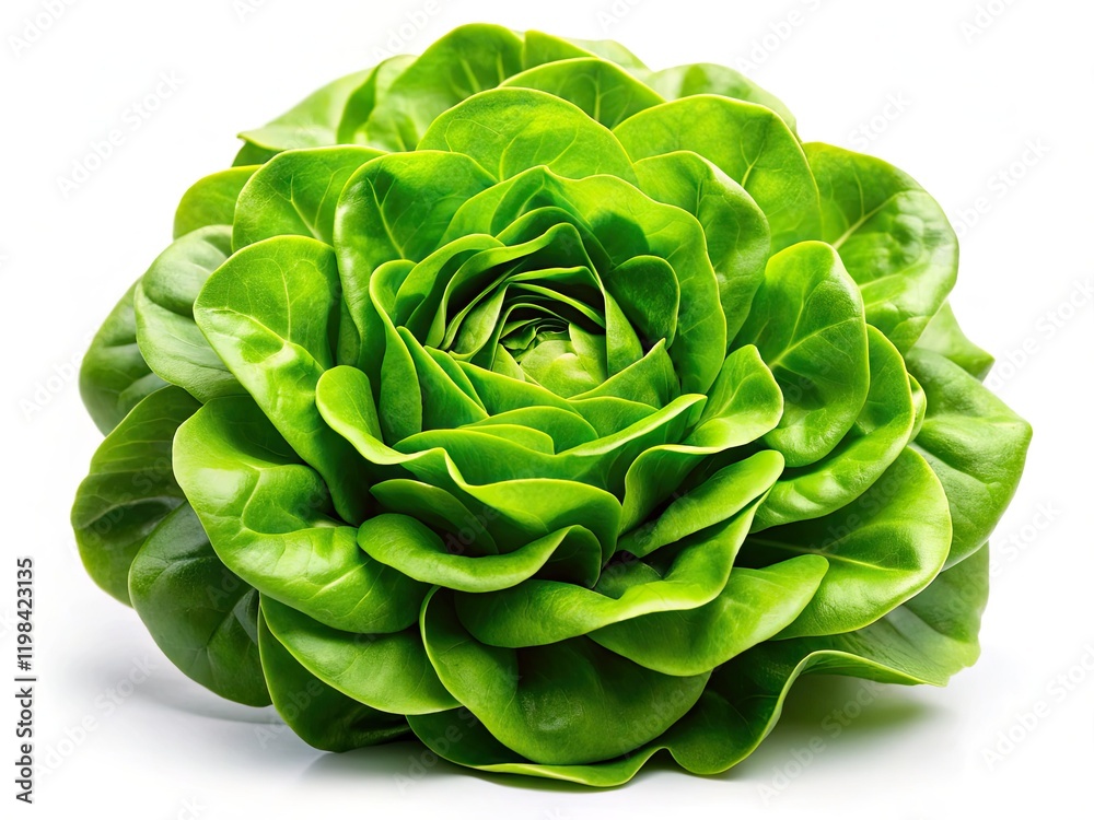 Obraz premium Crisp, organic butter lettuce bursting with vitamins and nutrients. A healthy, vibrant choice.