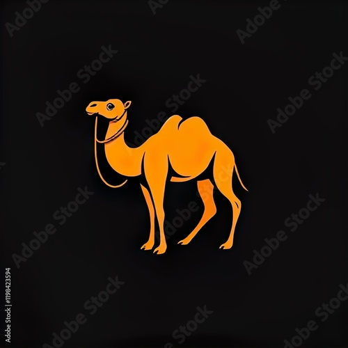 Head camel logo gaming gamer team e sport, isolated on wallpaper photo