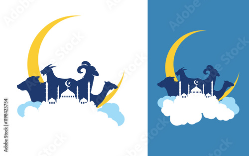 Eid Al Adha Mubarak icon vector