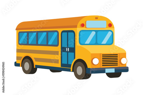 school bus isolated on white background