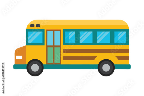 school bus vector illustation on white background