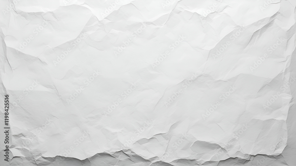 Obraz premium Crumpled White Paper Texture Background