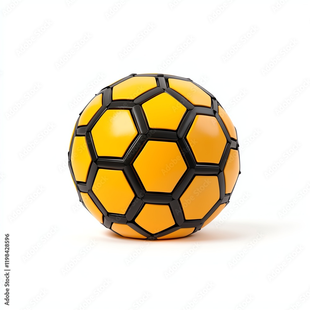A vibrant yellow ball featuring a hexagonal pattern, resembling a soccer ball, emphasizing playful design and sports themes. A vibrant yellow ball featuring a hexagonal pattern, resembling a soccer ball, emphasizing playful design and sports themes.