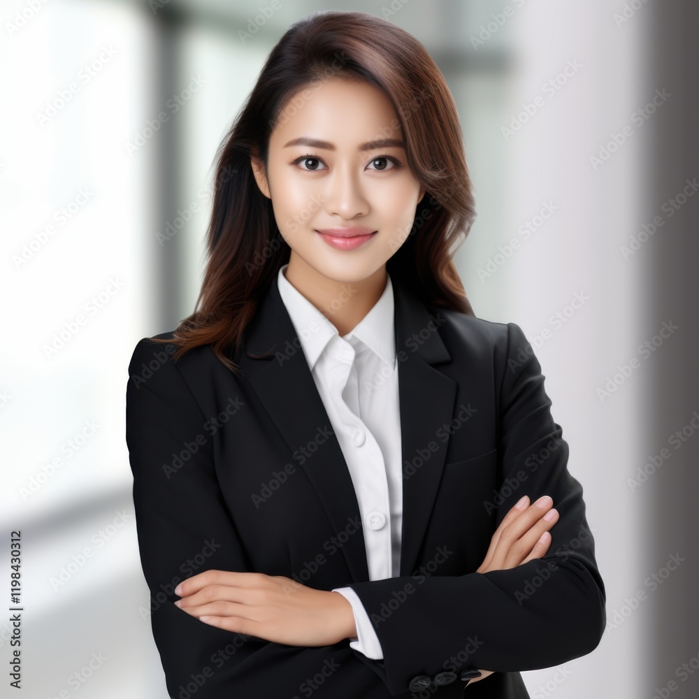 Portrait of a confident businesswoman in professional attire with a strong leadership presence Portrait of a confident businesswoman in professional attire with a strong leadership presence