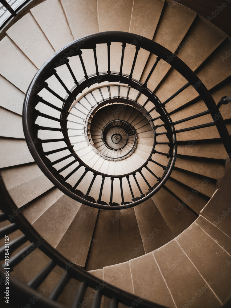 Fototapeta premium A journey of love spirals upward