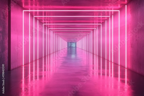 Electric Currents flowing through dynamic neon grids, Generative AI