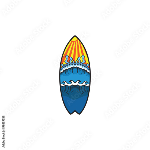 surf board logo vector image