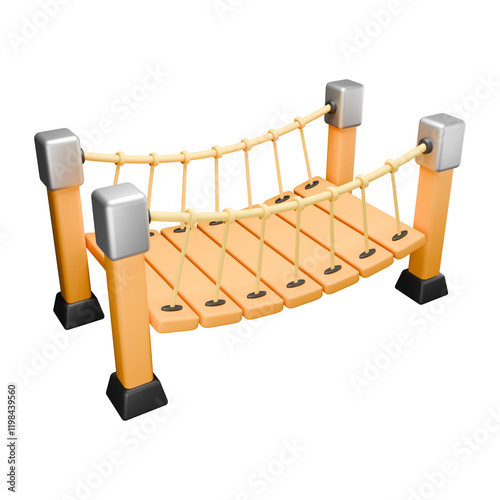 Fototapeta Naklejka Na Ścianę i Meble -  3d icon render bridges for playground
