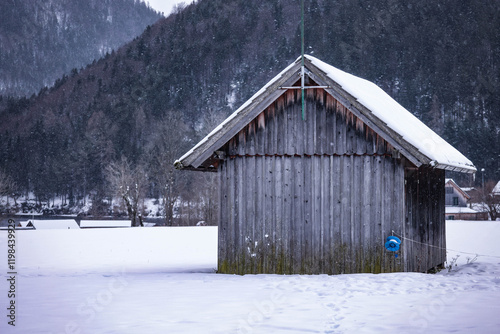 Winterlandschaft, woods, and perfect view from snow and lake