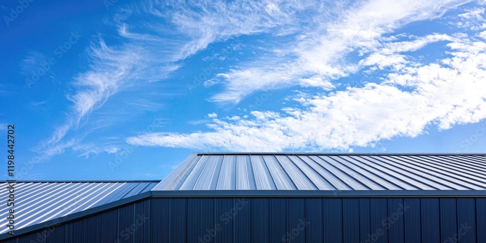 Minimalist Modern Roof: A flat, minimalist roof with clean lines on a modern house. Minimalist Modern Roof: A flat, minimalist roof with clean lines on a modern house.