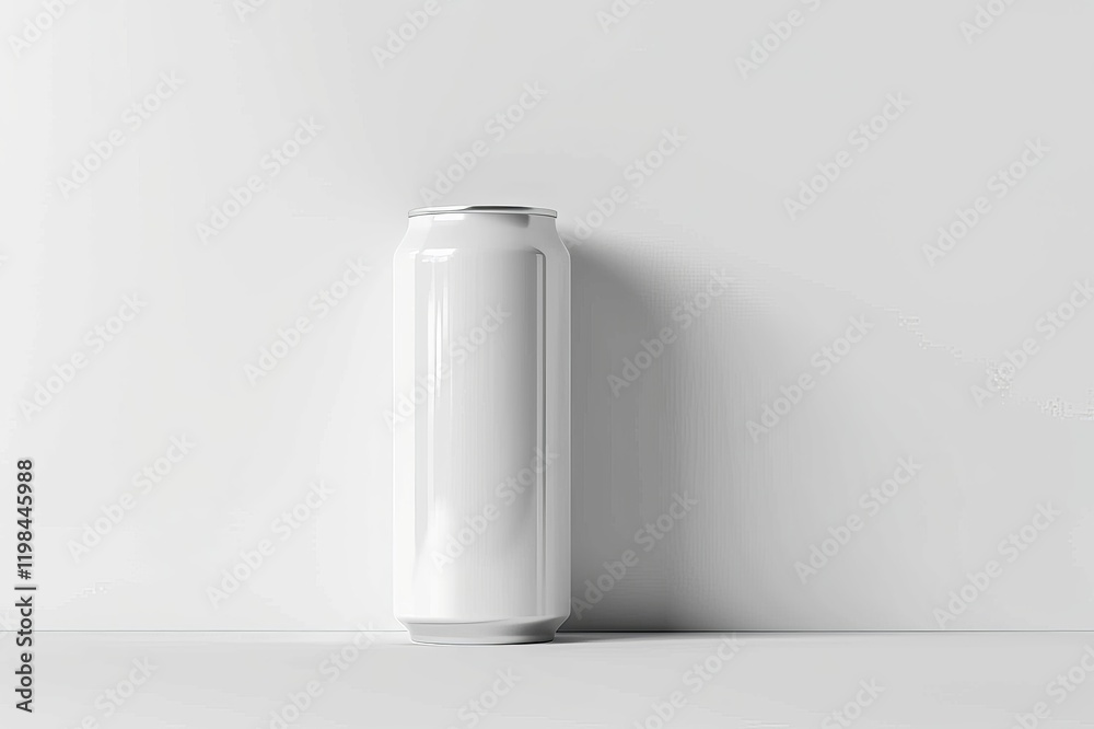 Blank white aluminum can mockup on white background. (6) Blank white aluminum can mockup on white background. (6)
