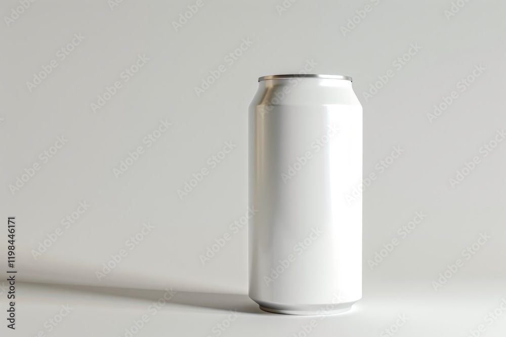 Single blank white aluminum beverage can on white background. (27) Single blank white aluminum beverage can on white background. (27)