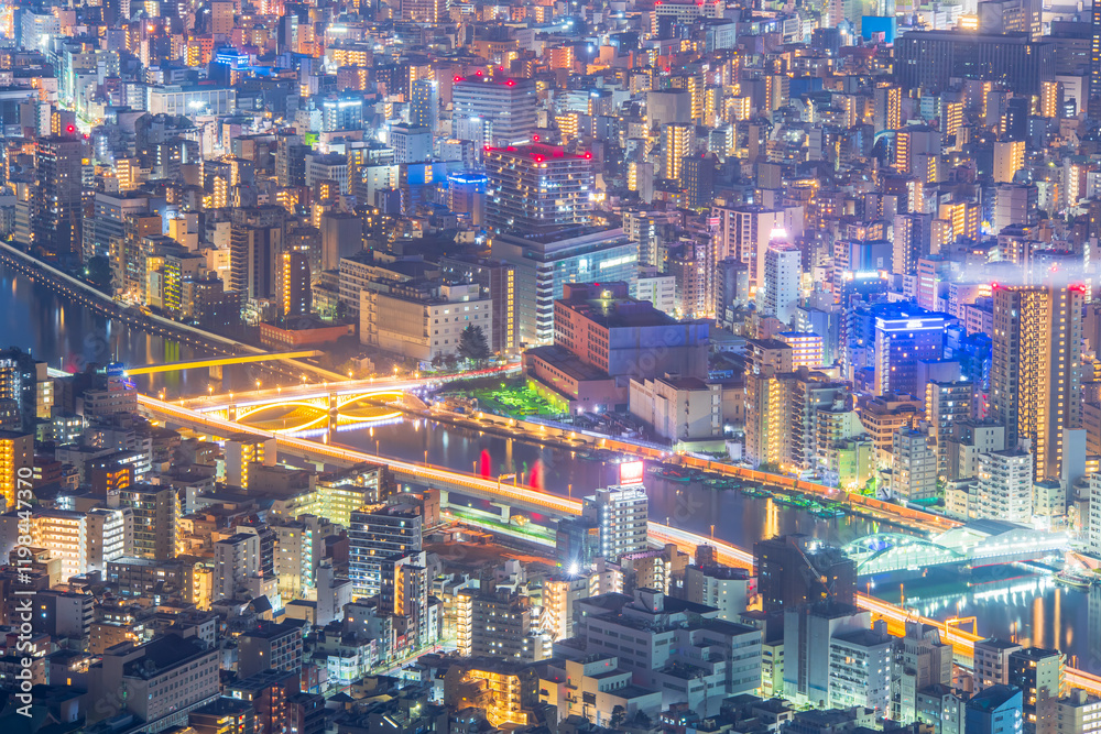 Fototapeta premium 東京の街並み 夜景