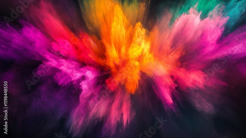Wallpaper Mural Abstract Colorful Explosion of Paint or Powder Torontodigital.ca