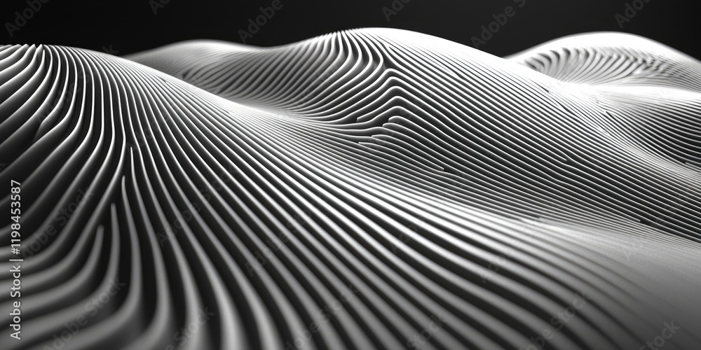 Wave lines resembling rolling ocean waves. Wave lines resembling rolling ocean waves.