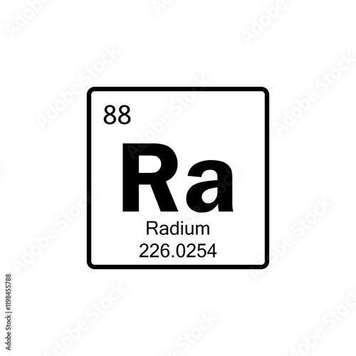 periodic table Radium line icon