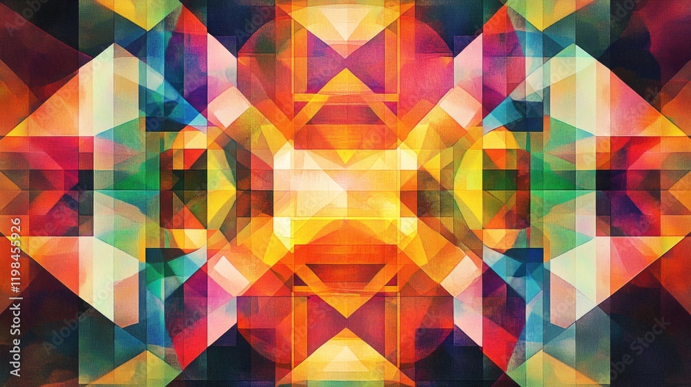 Obraz premium Abstract Geometric Pattern with Vibrant Colors