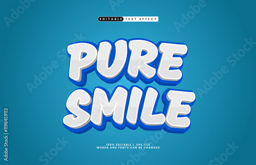 pure smile editable text effect with a happy and joyful text style