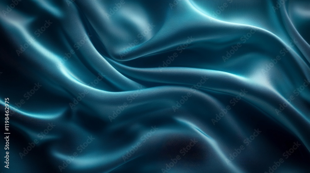 Fototapeta premium Abstract deep teal turquoise gradient gradient background, geometric overlay texture event flyer, monochrome focus, Generative AI